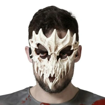 Image of BigBuy Carnival Skeleton Mask White