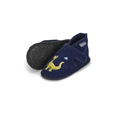 Image of Sterntaler Boys Slippers dinosaur Baby shoes, navy, 2 UK Child