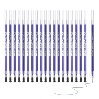 Image of M&amp;G Gel Pen Refills 0.5mm Fine Point, 20 Pack Quick Drying Smooth Blue Ink Replace for Retractable Click, Office Study Classroom Supplies, 5.2&quot;
