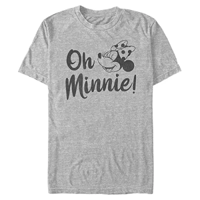 Image of Disney Mickey Oh Minnie Organic Short Sleeve T Shirt, Melange Grey, S