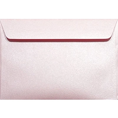 Image of Netuno 25 Pink Pearlescent envelopes DIN C6 114x162mm 4.49x6.39 inches 120gsm Majestic Petal gummed Straight Flap no Window Pearly metallised for Invitations Wedding Greeting Cards Letter Flyers RSVP