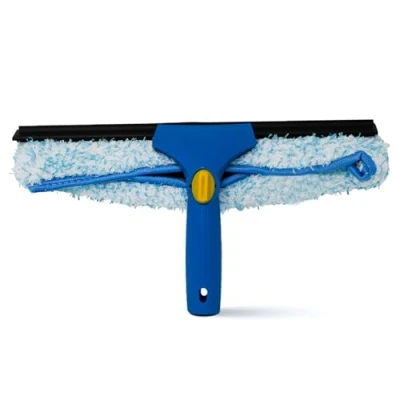 Image of KLEEN HANDLER Professional 14 Window Washing Squeegee, 2 in 1 Cleaning Tool, Scrubber and Squeegee Combo, Glass Shower Bathroom Car Pro Cleaner