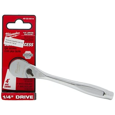 Image of Milwaukee MLW48 22 9014 1/4In Drive Ratchet , Red