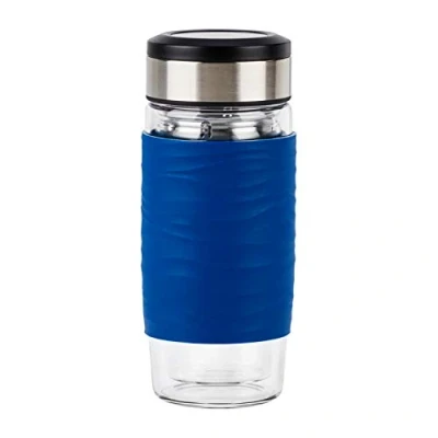 Image of Emsa N2080500 Mug Tea Cup, Glass, Blue