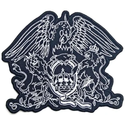 Image of Queen Patch Cut Out Crest Band Logo Official Embroidered woven iron on Taglia unica