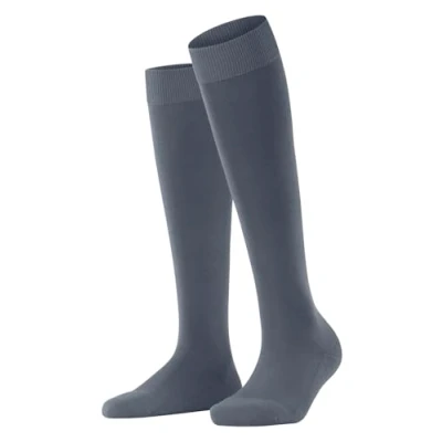 Image of FALKE Women&#039;s ClimaWool W Kh Temperature Regulating Long Plain 1 Pair Knee High Socks, Grey Steel 3250, 7 8