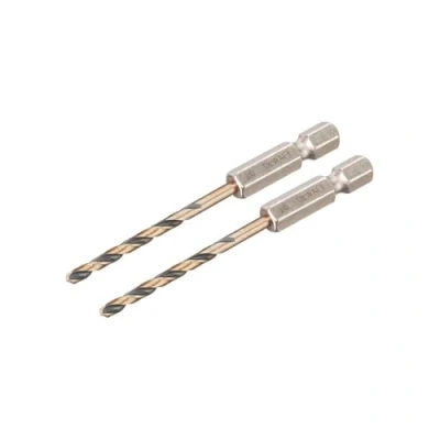 Image of DeWalt Black and Gold Hex HSS G Drill Bits 3.0mm Pack of 2