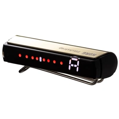 Image of Korg PST 1 Pitchstrap Guitar Strap Chromatic Tuner Gold