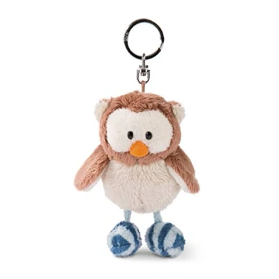Image of NICI 46090 10cm Key Ring Owl Oscar with turnable Head, Brown/Blue