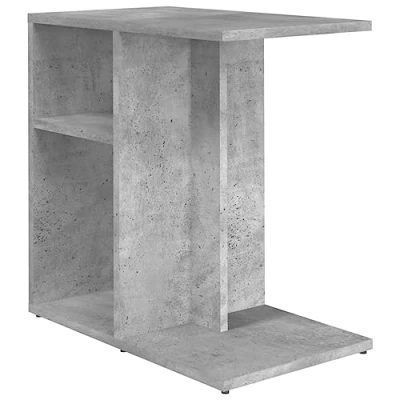 Image of vidaXL Side Table Home Living Room Furniture Set Coffee Sofa End Accent Magazine Rack Storage Space Unit Chipboard Concrete Grey