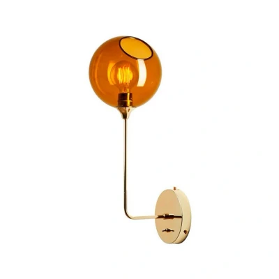 Image of DESIGN BY US Ballroom Long wall light, amber, glass, hand blown