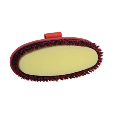 Image of HySHINE Pro Groom Sponge Brush Navy/Red 20 x 9.5cm