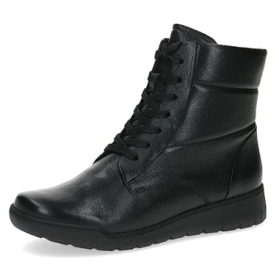 Image of CAPRICE Women&#039;s 9 25102 41 Flat lace up Ankle Boots, Black (Black Nappa), 3.5 UK