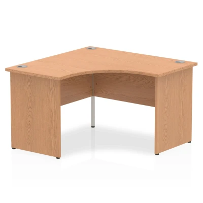 Image of Impulse 1200mm Corner Desk Oak Top Panel End Leg