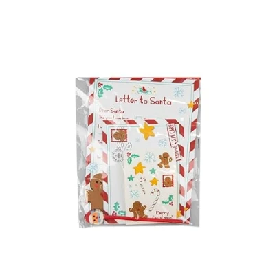 Image of Letter to santa Kit For Adults Kids Reply Activity Pack Christmas Personalised Writing With Pencil Eraser Topper And Stickers