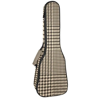 Image of Tenor Ukulele Gig Bag Waterproof Case Padded Backpack, Great for Soprano Concert (21/23/24 in) Plaid
