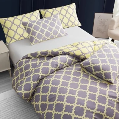 Image of Pamposh Single Duvet Cover Set Premium Brushed Microfiber Ultrasoft Hypoallergenic Reversible Non Iron Luxury Bedding With Zipper Closure