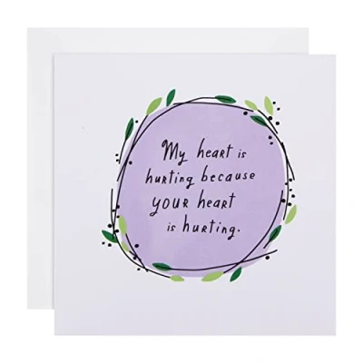 Image of Hallmark Sympathy Card Contemporary Wreath Design