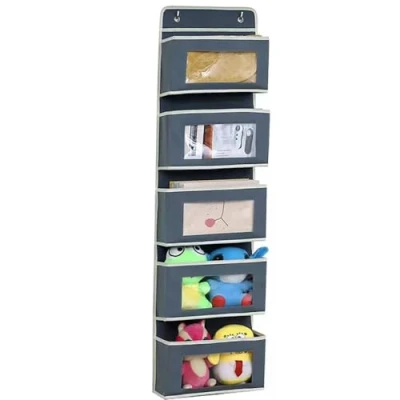 Image of DDGAO Over Door Storage Hanging Organiser 5 Clear Window Pockets Organizer For Toys, Wallets And Towels (Ordinary)