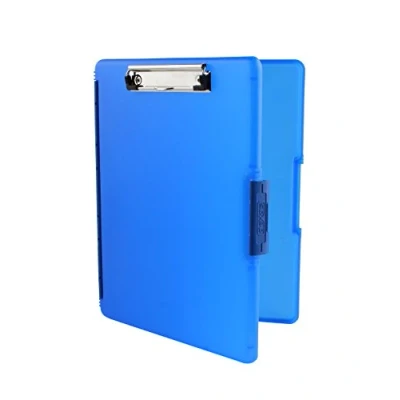 Image of Dexas 3517 J2728 Slimcase 2 Storage Clipboard with Side Opening, Royal Blue, 12.5 x 9.5 inches