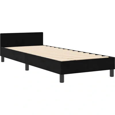 Image of vidaXL Bed Frame Black 80x200 cm Velvet