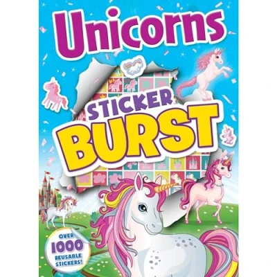 Image of ALLIGATOR Unicorns Sticker Burst, Book, Books, Unicorn Gifts for Girls, Stickers, Activity Reusable Book