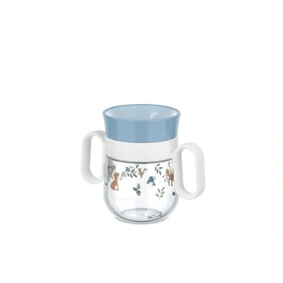 Image of Mepal 360 Trainer Cup Mio Little Dutch, Leakproof, Rim for Drinking from Any Side, Easy to Hold Handles, Seals Automatically When Your Child Stops Drinking, 200 ml, Forest Friends