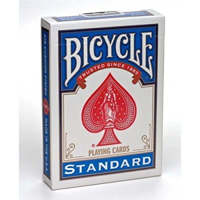 Image of Bicycle Poker Size Standard Index Playing Cards (Blue or Red)