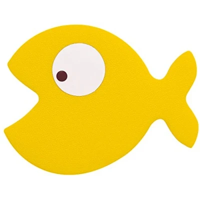 Image of Spirella Hungry Shower Mat, PVC, Yellow (Sun), 5pcs Set