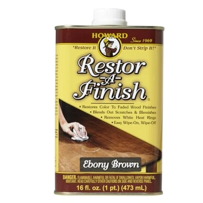 Image of Howard Restor A Finish Ebony Brown RF8016 Restore The Original Remove Heat and Stain Marks on Wooden Furniture 473ml