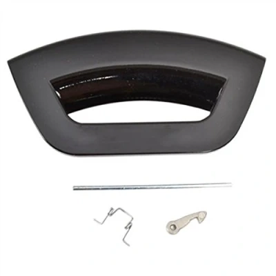Image of SPARES2GO Black Door Handle Futura Lever Latch Kit for Hotpoint Washing Machines
