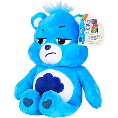 Image of Care Bears Grumpy Bear 22cm Bean Plush Collectable Cute Toy, Cuddly Toys for Children, Soft Girls and Boys, Teddies Suitable Boys Ages 4+ Basic Fun 22043