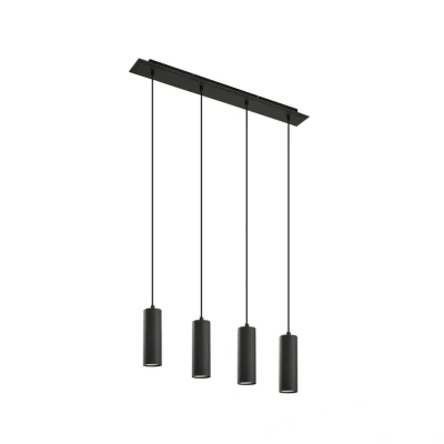 Image of Lindby pendant light Joffrey, 76 cm, black, 4 bulb, GU10