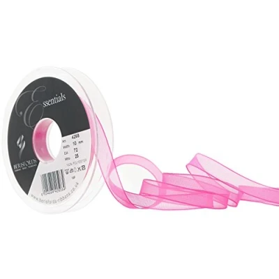 Image of Berisfords Super Sheer Ribbon, Shocking Pink, 10 mm Width, 25 metre Length