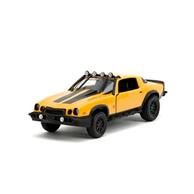 Image of Transformers Rise of The Beast 1:32 1977 Chevy Camaro Bumblebee w/Robot On Chassis Die Cast Car, Toys for Kids and Adults
