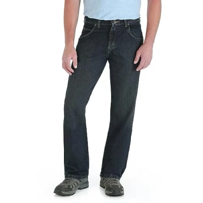 Image of Wrangler Men&#039;s Rugged Wear Relaxed Straight Fit Jean Blue 40W x 36L