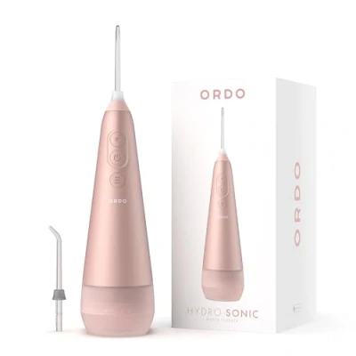 Image of Ordo Water Flossers for Teeth Cordless, IPX7 Waterproof Oral Irrigator, 3 Pressure Settings, Portable, Rechargeable Electric Flosser, Dental Professional Recommended Rose Gold
