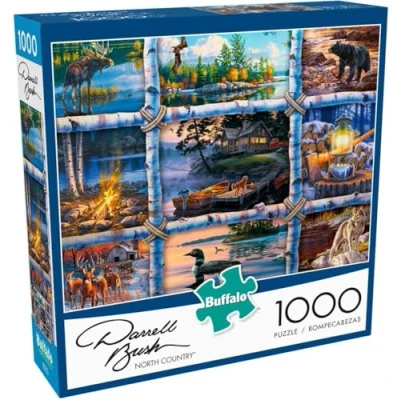 Image of Buffalo Games Darrell Bush North Country 1000 Piece Jigsaw Puzzle, Blue