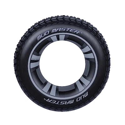 Image of Bestway Mud Master Swim Ring, Inflatable Swimming Float Rung, Pool Float, Rubber Ring for Kids and Adults, Black