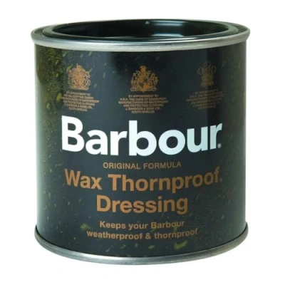 Image of Barbour Wax Dressing Tin, Thornproof, Waterproof for Clothing/Jackets 200ml