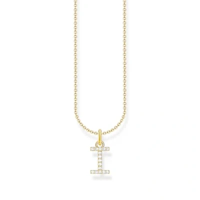 Image of THOMAS SABO Letter I Necklace 925 Sterling Silver with Zirconia KE2248 051 14