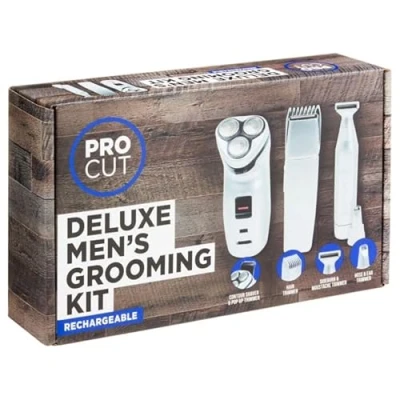 Image of Mens Electric Razors, Beard Shavers Kit for Men, 3 in 1 Rotary Shavers, Nose, Sideburn Trimmer Cordless Rechargeable Shaving Wet Dry Use