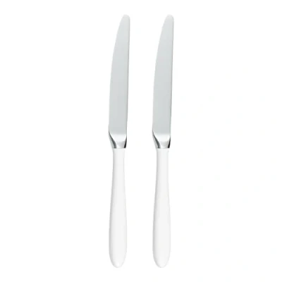 Image of Grunwerg 2DK650W Yin &amp; Yang Luxury Dessert Knife Gift Boxed, 18/10 Stainless Steel, White
