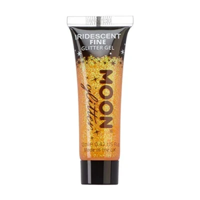 Image of Iridescent Fine Face &amp; Body Glitter Gel by Moon Orange Cosmetic Festival Paint for Face, Body, Hair, Nails 12ml