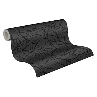 Image of A.S. Création Livingwalls Vliestapete Key to Fairyland Tapete grafisch Modern 10,05 0,53 m Schwarz Made in Germany 132062 1320 62 Wall Wallpaper, Metallic, Black, 10,05m x 0,53m