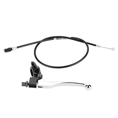 Image of Qiilu Pit Bike Clutch Cable, Motorcycle Brake Lever + Cable Fits for 125 140cc Stomp IMR SSR CRF 50 70 KLX110 Dirt