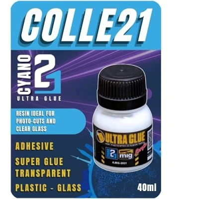 Image of ULTRA GLUE AMMO MIG by Colle21(For etch, clear parts &amp; more). For Modeling and Bricolage.