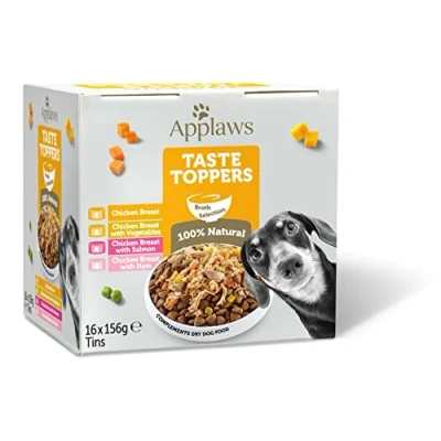 Image of Applaws 100% Natural Wet Dog Food , Chicken and Fish Selection in Broth 156 g Tin (16 x Tins)