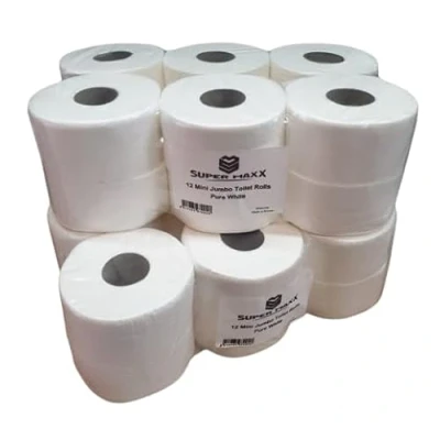 Image of 24 Mini Jumbo 2 Ply Pure Soft Quality Toilet Tissue Roll Super Maxx®