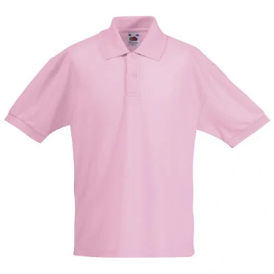 Image of Fruit of the Loom Boys&#039; Polo Shirt multicolour pink light 3 4 Years